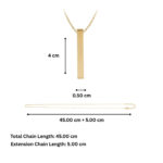 Men's Custom 3D Vertical Bar Necklace - Rugged 304 Stainless Steel - Personalized 4-Sided Engraved Pendant - Waterproof Minimalist Jewelry for Him - Image 6